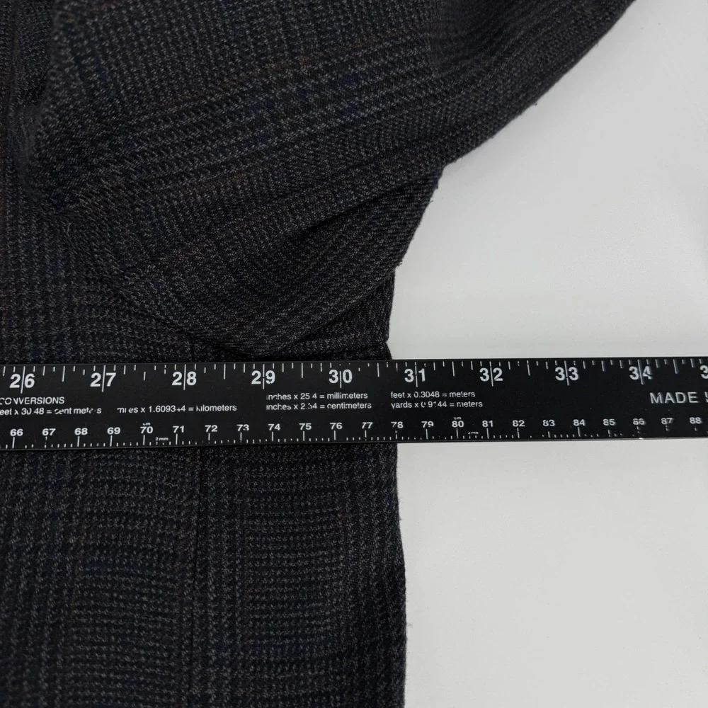 Oak Hill Mens Gray Glen Check Plaid 58L Two Button Blazer Sport Coat Jacket